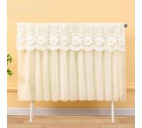 Comgooldool Decorative Lace Radiator Cover, Breathable Fabric Dust Shield With Elegant Floral Trim, Secure Fit Heater Guard For Living Room Bedroom, Beige, 60-180x70cm(60cm)