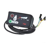 Comgooldool Electric Bike Display 790 LED Controller for 24V 36V 48V E-Bike Scooter, Rainproof LCD Monitor with Light Function, ABS Housing for 22.2mm Handlebar, Black(36V)