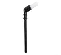 Comgooldool Espresso Machine Cleaning Brush with Angled Stiff Nylon Bristles for Group Head, Gasket & Grinder Cleaning, 15 cm Long Handle, Heat-Safe, White/Black, 1-Pack(White)