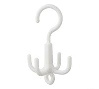 Comgooldool Four-Claw Swivel Hook 360 Degree Rotating Coat Hanger Punch-Free Wall Mount Storage Rack for Ties Belts Scarves Accessories Bathroom Kitchen Closet Organization Silver 5 Pack(White-1pcs)