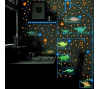 Comgooldool Glow Dinosaur Wall Stickers Removable PVC Kids Room