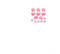 Comgooldool Glow In The Dark Wall Stickers Pink Heart Star Decals Self Adhering Removable PVC Decor For Bedroom Living Room Girls Nursery 13X13cm 15X15cm