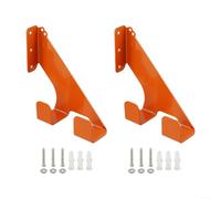Comgooldool Heavy Duty Steel Chainsaw Hanger Wall Mount, Horizontal Vertical Garage Organizer with Orange Protective Coating, Fits Most Saws and Tools, Space Saving Storage Bracket(2pcs)