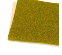 Comgooldool HO Scale Artificial Lawn Carpet 35x100cm Model Grass Mat Turf for Railway Building Layout Diorama Dollhouse Scenery Green Paper Base(Midsummer)