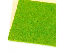 Comgooldool HO Scale Artificial Lawn Carpet 35x100cm Model Grass Mat Turf for Railway Building Layout Diorama Dollhouse Scenery Green Paper Base(Yellow green)