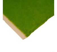 Comgooldool HO Scale Artificial Lawn Carpet 35x100cm Model Grass Mat Turf for Railway Building Layout Diorama Dollhouse Scenery Green Paper Base(Light green)
