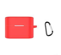 Comgooldool Ive Silicone Case For Sony WF-1000XM6, Waterproof Drop-Proof Earbud Cover With Hook, Soft Shell Guard Against Scratches Dust For Gym Running Commute Outdoor Activity White(Red)