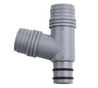 Comgooldool Kitchen Sink Overflow Hole Adapter, Grey PP Material Drainage Pipe Tee Fitting for Basin Drain Connection, 1 Piece(A)