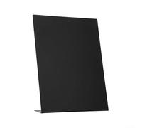 Comgooldool Metal L-Shaped Desktop Display Board for Office and Home, Vertical Magnetic Bulletin Board for Notes and Photos, 11 x 8.5 Inch Tabletop Memo Stand in Black