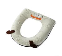 Comgooldool Plush Cotton Toilet Seat Cover 40x48cm Skin-Friendly | cotton blend, breathable fabric, prevents cold shock, comfortable sitting, year-round use(Green)