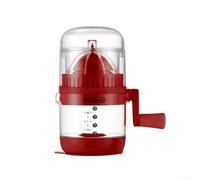 Comgooldool Portable Household Manual Juicer with ABS Construction, Hand Squeezer for Oranges, Lemons, Pomegranates, Compact Space-Saving Design, Silicone Suction Base for Stability(Red)