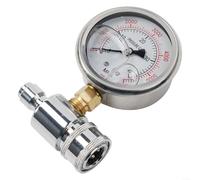 Comgooldool Pressure Washer Gauge 6000 PSI Max Reading, 3/8 Inch Quick Connect Socket Brass Pump Meter For Outdoor Power Equipment Hose And Garden Cleaning Tools