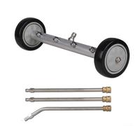 Comgooldool Pressure Washer Undercarriage Cleaner 4000 PSI with Extension Wands, Quick Connect Metal Water Broom for Car, Trailer and Outdoor Surfaces, Deck Cleaning Tool Set(Without Connector)