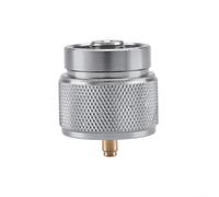 Comgooldool Propane Tank Adapter For MAPP Gas To 1Lb Cylinder, Aluminum Alloy Stove Head Converter For For Camping Hiking Backpacking Outdoor Cooking, Silver 4X3x3cm