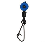 Comgooldool Quick Change Feeder Bead Link Swivels with Safety Buckle, Plastic and Copper Float Space Beans for Carp Match Pole Fishing Rig Accessories, Blue Black, 23mm(8#（30个/包）)