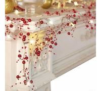 Comgooldool Red Pearl Fairy Lights 2m 20LED for battery Operated Red Pearl