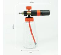 Comgooldool Rotating Nozzle Foam 1L Plastic for Steel Blue Rotating Nozzle | Quick-connect interface, dense long-lasting foam, saves soap, for ideal for 2-3 washes, green finish(orange)