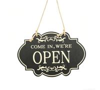 Comgooldool Shop Front Open Closed Sign 11x8 Inch for Retail Stores