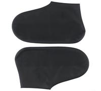Comgooldool Silicone Shoe Covers Waterproof Non-Slip Boot Protectors for Cycling Running Hiking Outdoor Rainy Weather Reusable Elastic Fit for Men Women s (1 Pair, Gray)(L Black)
