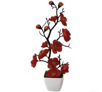 Comgooldool Silk Plastic for plum Blossom Tree 27cm Faux Plant Decor Silk