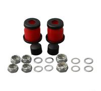 Comgooldool Skateboard Truck Rebuild Kit with 90A Hard Bushings, Pivot Cups, Axle Nuts and Washers for 5 Inch Longboard Trucks, Shock Absorbing Rubber Parts Set(Red)