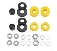 Comgooldool Skateboard Truck Rebuild Kit with 90A Hard Bushings, Pivot Cups, Axle Nuts and Washers for 5 Inch Longboard Trucks, Shock Absorbing Rubber Parts Set(Yellow)