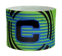 Comgooldool Soccer Captain Armband Stretchy Nylon Football Arm Band Secure Fit Secondary Loop Leader Accessory for Youth Junior Team Sports(Green)
