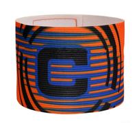 Comgooldool Soccer Captain Armband Stretchy Nylon Football Arm Band Secure Fit Secondary Loop Leader Accessory for Youth Junior Team Sports(Orange)