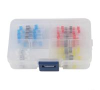 Comgooldool Solder Seal Heat Shrink Wire Connectors with Tin-Plated Solder Ring Terminals, Polyolefin Tubing & Internal Hot Melt-Adhesive, for Marine, 50-800 pcs Pack Options(50pcs)