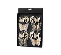Comgooldool Sparkling Hollow Butterfly Ornaments 10pcs Glitter