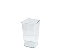 Comgooldool Thickened Square Transparent Acrylic Flower Vase, Large Deep Water Bucket For Home Decor, Modern Clear Plastic Container For Floral Arrangements, 19X14x37cm(Small)