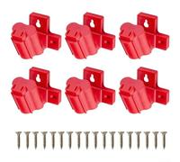 Comgooldool Wall Mount Tool Holder with Screws for M12-12V Drills, Heavy Duty ABS Storage Rack for Workshop Garage Workbench, Organized Power Tool Hanger Bracket, Black (1 Pack)(6pcs)