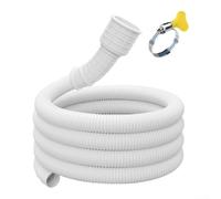 Comgooldool Washing Machine Drain Hose Flexible Water Pipe Extension Leak-Proof Plastic Tubing For Washing Machines And Air Conditioners Customizable Length 4M 5M 6M With Clamp Easy Installation(6m)