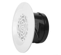 Comgooldool White Round Air Vent Cover With Adjustable Louver Grille And Dust Screen, ABS Ceiling Diffuser For Bathroom Kitchen Living Room Ventilation System 125Mm(100mm)
