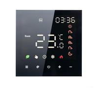 Comgooldool WiFi Smart Thermostat LCD Touch Display For Tuya App Voice Assistant Remote Temperature Control For Residential Heating And Cooling Systems Black(Black Water/Gas)