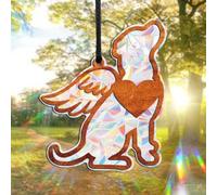 Comgooldool Wooden Pet Memorial Sun Catcher 5.4x6in Engraved Angel