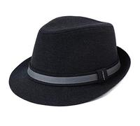 Comhats Mens Trilby Fedora Hats Jazz Cap Homburg Derby Party Hat for All Seasons Dark Grey M 58-59CM