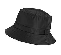 Comhats Mens Womens Waterproof Bucket Hat for Walking Golf Ladies Rain Hats UV Sun Hat Foldable All Weather Hat Windproof Chin Strap Adjustable Black L/XL
