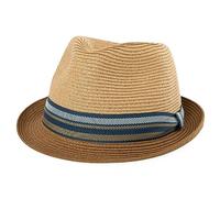 Comhats Straw Hats for Men UK Summer Trendy Trilby Fedora Panama Hat for Holiday Beach Sun Hats for Swimming Khaki XL