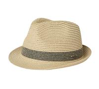 Comhats Unisex Summer Panama Fedora Trilby Straw Sun Hats for Men Women Safari Beach Hat Packable XS-XXXL (UK, Alpha, XXL, 16010_Beige Black)