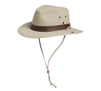 Comhats UPF 50 Cotton Safari Fedora Sun Hat, UV Protection for Men and Women, Wide Brim Summer Bush Adventurer With Adjustable Chin Strap for Fishing Hiking Walking