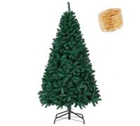 COMHOMA Christmas Tree 6ft, Artificial Christmas Tree with 800 Tips Xmas 180CM Foldable Metal Stand for Indoor Outdoor Holiday Decorations Green