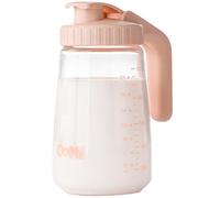 COMI 34oz Breast Milk Pitcher, Breast Milk Storage Containers for Fridge, Resistant to Heat and Cold, Breastfeeding Essentials with Sealing Ring, No Leak Glass Pitcher with Handle and Lid, Pink