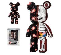 Comic Action Bear Building Blocks Set, 5800 PCS Micro Brick Dynamic Cartoon Bear Building Model Toys, Creative Pop Art Animals Building kit for Home Desk Decor, Collectible Gift for Adults & Teens