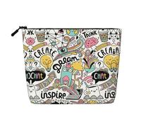 Comic Ar Print Purse Cosmetic Travel Bag for Toiletries with Zipper Reusable Multipurpose Organizer