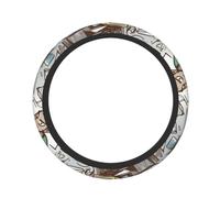 Comic Art Elastic Steering Wheel Cover | Neoprene Steering Wheel Covers Breathable Protector Car Accessories Universal 15 Inch Fit For Car Suv Truck Van