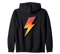 Comic Bolt of Lightning Pop Art Graphic with Retro Style Zip Hoodie