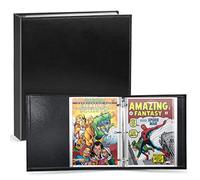 Comic Book Storage Album, Comic Book Binder - for Current, Silver Age, Regular Comics Bagged and Boarded, Binder with 12 Super Heavyweight Sleeves, Acid-Free, Gift for Comic Collectors
