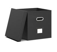 Comic Book Storage Box | Stackable Record Organizer With Lid | Storage File Boxes for Student Friends Family Collection Display Moving Studio Travel