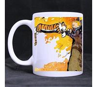 Comic Calvin and Cute Hobbes Customized Design White Mug Coffee Mug Creative Milk Mug Personalized Tea Cup 11OZ